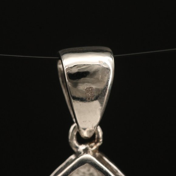 Sterling Snowflake Obsidian Pendant - Picture 4 of 4